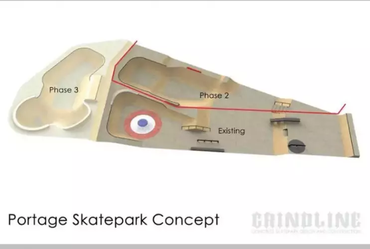 Portage Skatepark wisconsin plans