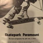 Skatepark Paramount - Ad from The Guide to Western Skateboard Parks 1978