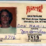 Don Hamilton - Pro Skateboarder - Membership Card for Glendora Pipeline Skatepark