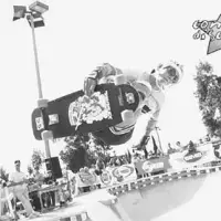 John Lucero - frontside air in clover at skate city. This was at the very first CASL contest in 1982.
