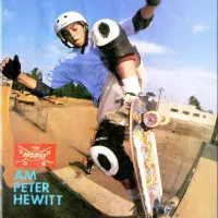 Linda Vista Boys Club - Peter Hewitt Hosoi Skates Ad on the vert ramp