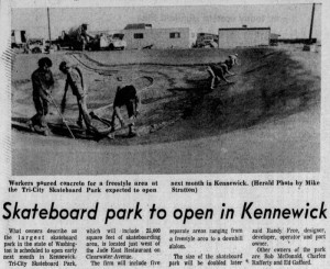 Tri-City Herald Pasco, Washington 15 Feb 1978, Wed  •  Page 37 - Tri-City Skateboard Park - Kennewick