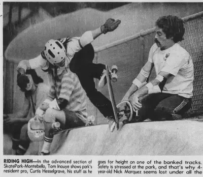 Tom &#039;Wally&#039; Inouye @ Skatepark Montebello - The Los Angeles Times 10 Feb 1977, Thu ·Page 178