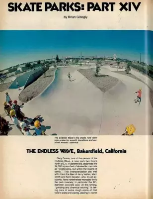 Endless Wave Skatepark - Bakersfield - Skateboard Magazine Dec 77&#039;
