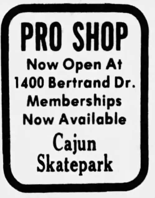 Cajun Skatepark - Lafayette LA - The Daily Advertiser Mon, Nov 21, 1977 ·Page 11