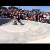 Tony Hawk front flips out of bowl at Ann Arbor skatepark!