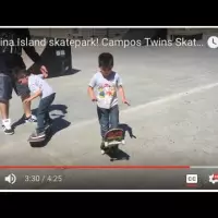 Catalina Island skatepark! Campos Twins Skateboarding New &amp; Improved Avalon Board park Check it out