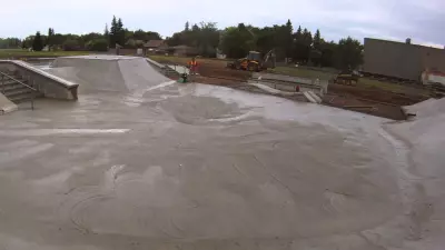 Yorkton Skatepark Concrete Pour Time Lapse