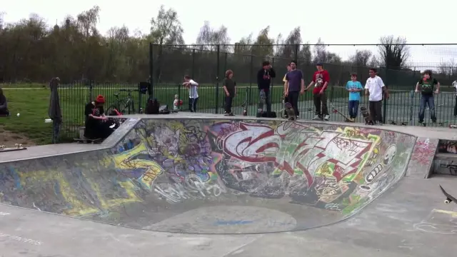 Skateboarding in Finsbury Park