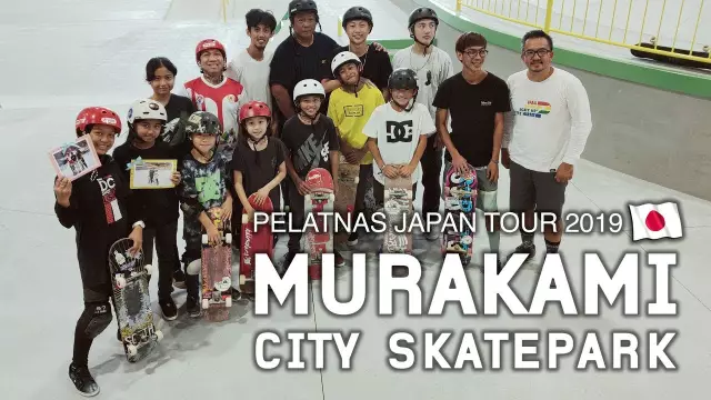 Indonesia Skateboarding Team goes to Murakami City Skate Park, Niigata Japan