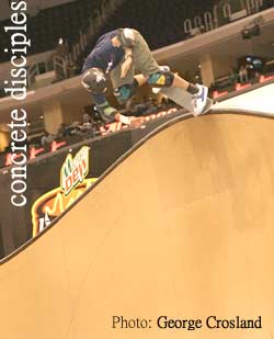 Bob Burnquist - doing some nose-greasing up on the Taco! X Games 2003 LA