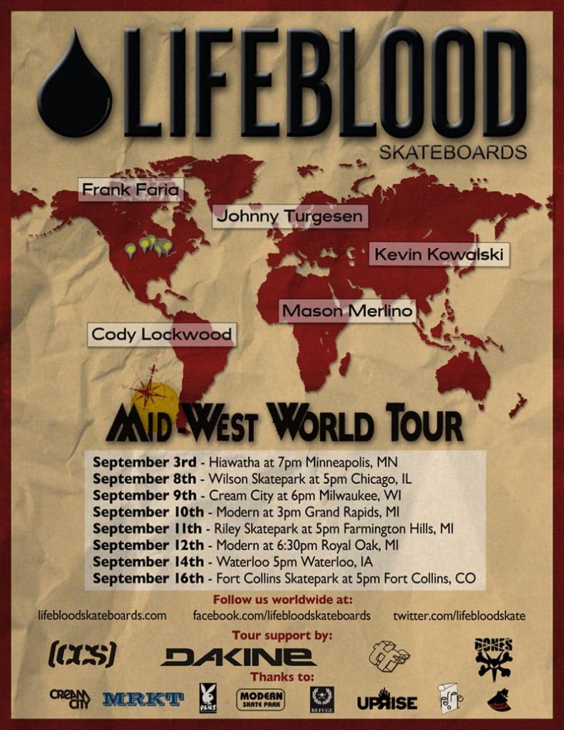 Lifeblood hits the midwest! Tourbound....