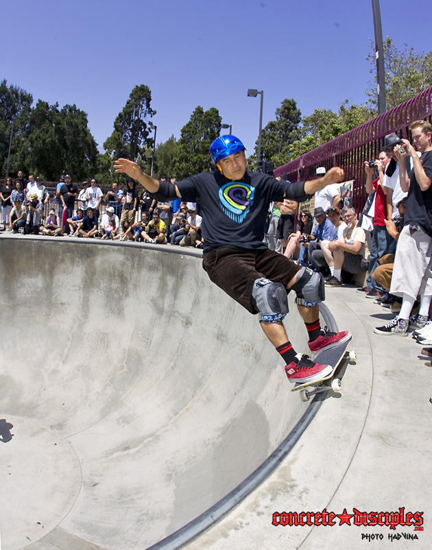 Steve Caballero - taking a Protec victory lap.