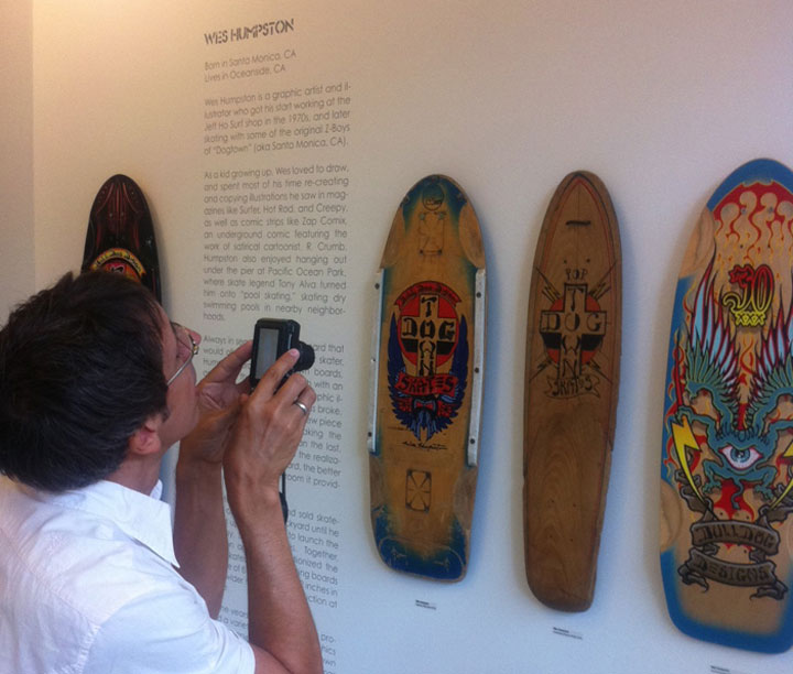 Sean Cliver photographs the WES HUMPSTON display