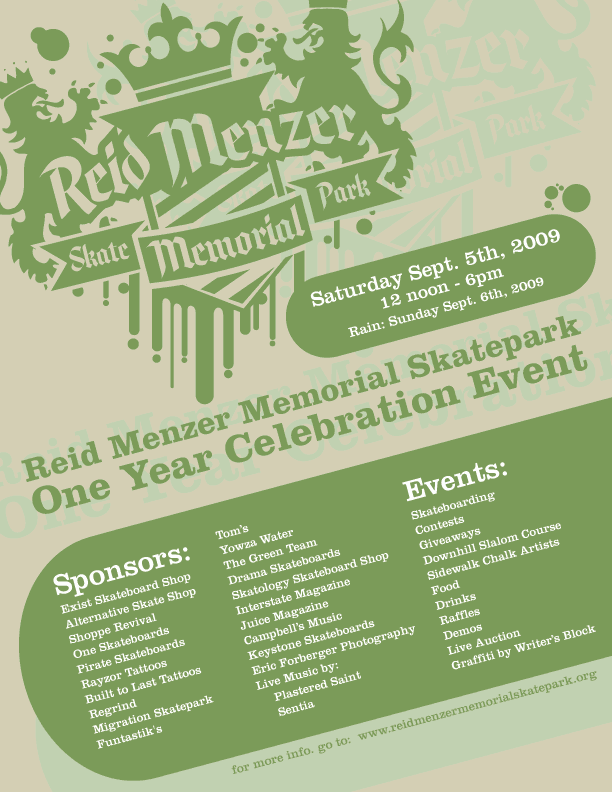 Reid Menzer Memorial - One Year Party