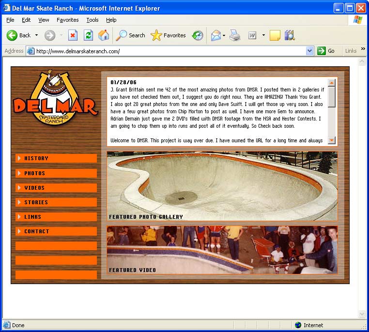Del Mar Skate Ranch website