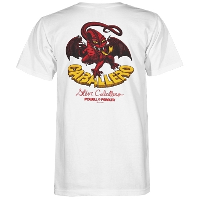 Powell Peralta – Caballero Dragon – White T-Shirt-cab-dragon