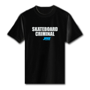 JUICE – Skateboard Criminal T-Shirt – Black