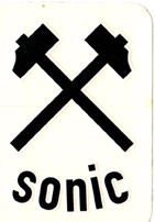 Sonic Skates, 3 in x 2 inch Sticker