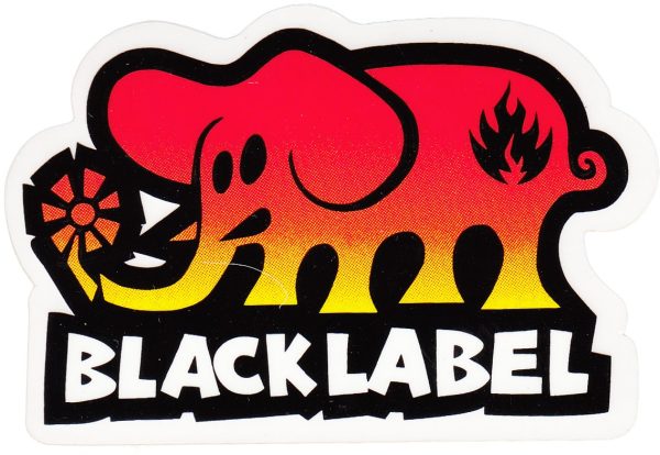 Black Label Elephant Fade Decal/Sticker Medium