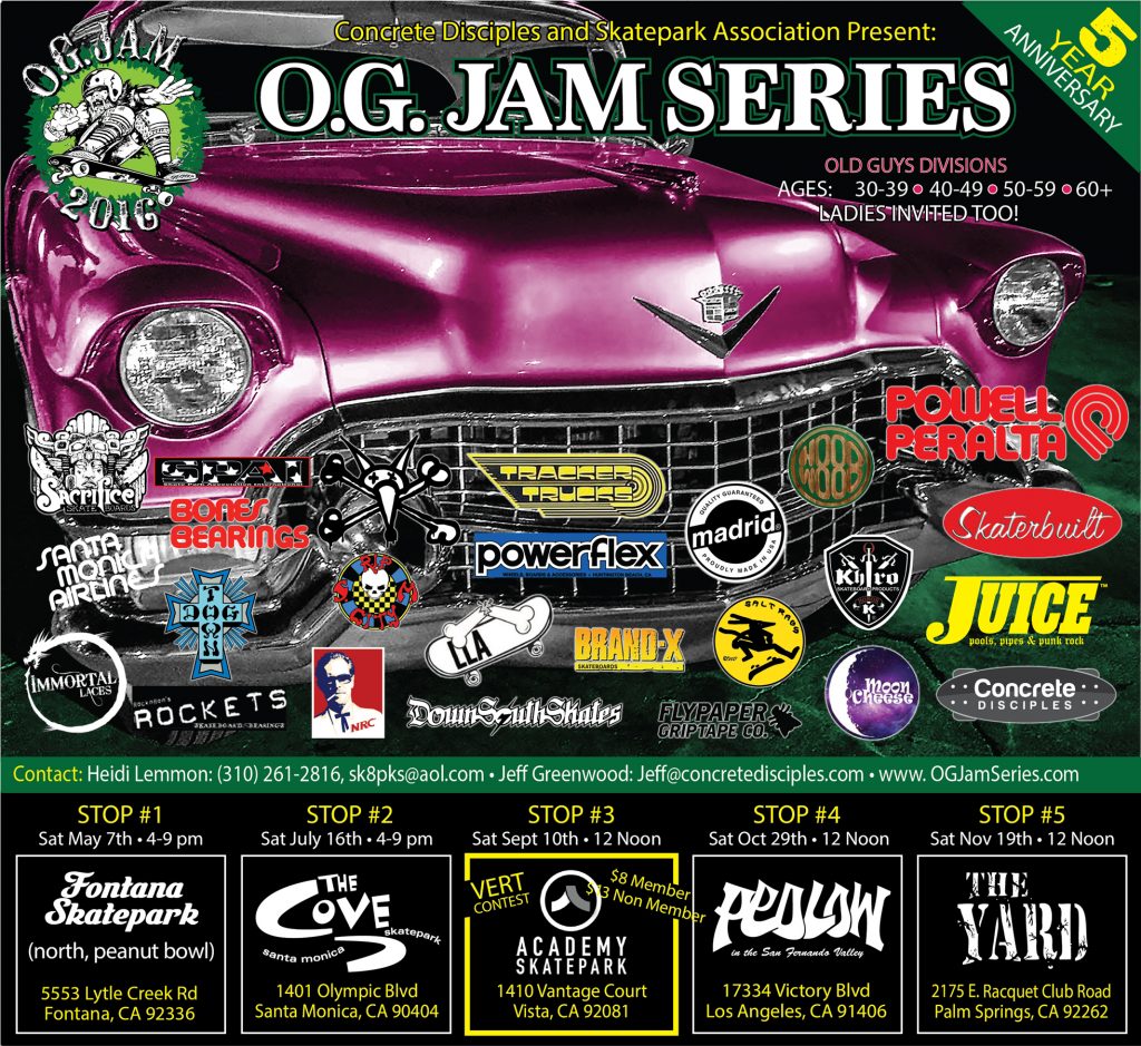 2016 OGJam Series event dates