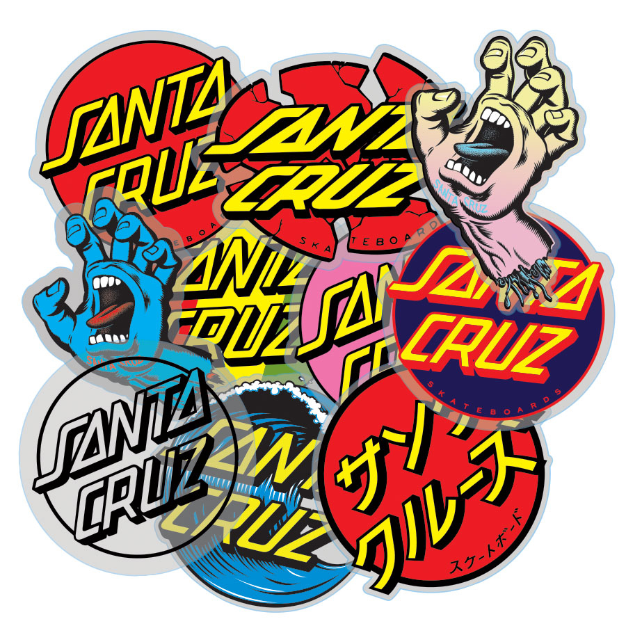 Santa Cruz Skateboards Assorted Sticker Pack – 10 stickers
