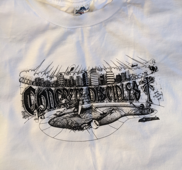 Concrete Disciples - Layback T-Shirt. Artwork by Richard Sanchez. 