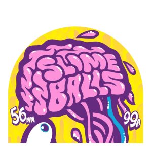 56mm Brains Speed Balls Orange Yellow Swirl 99a Slime Balls Skateboard Wheels