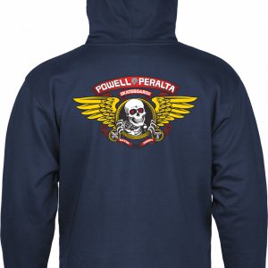 Powell Peralta Winged Ripper Zip Hooded Sweatshirt Navy