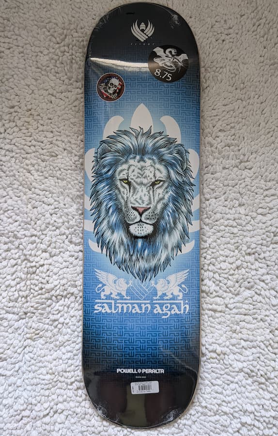 Powell Peralta Skateboard Complete Salman Agah Lion 8.0" Blk trucks ASSEMBLED 