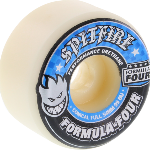 Spitfire Conical White / Blue 54mm Wheels