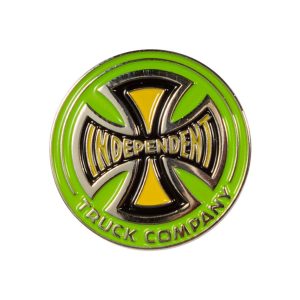 Independent - Chroma Pin Green. Circle pin with molded Independent Truck Co. logo