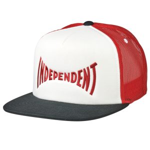 Independent - Span Mesh Trucker Hat White/Black/Red