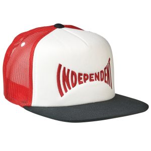 Independent – Span Mesh Trucker Hat White/Black/Red