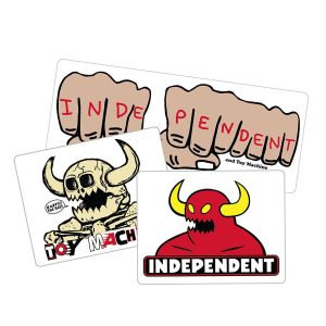 Independent Trucks FTR Skull Skateboard Sticker 5" 