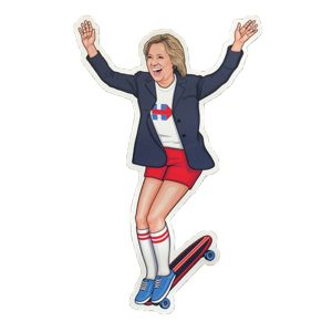 Commonwealth - Gnarly Election Hillary Hang Ten Sticker