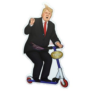 Commonwealth - Donald Trump rides a Scooter Sticker