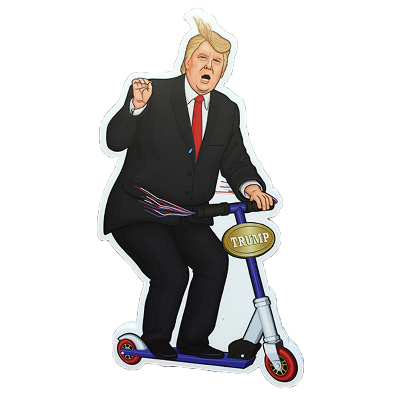 Commonwealth – Donald Trump rides a Scooter Sticker