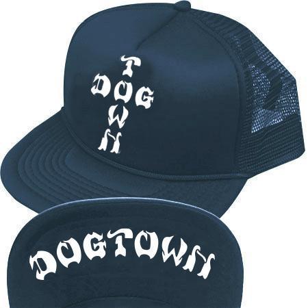 Dogtown – Cross Letters Flip Mesh Hat Dark Blue