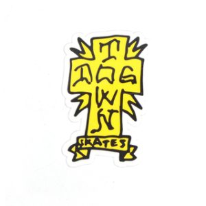 Dogtown Mark Gonzales Cross Sticker Yellow
