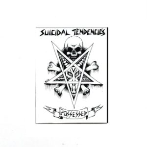 Suicidal Tendencies - Possessed to Skate Sticker White