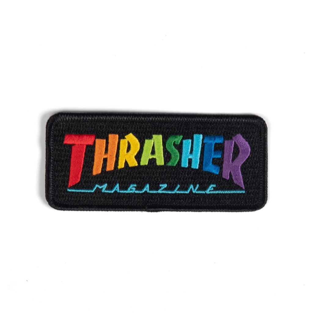 Thrasher Magazine – Rainbow Mag Patch  Embroidered 4” x 1.75” patch with iron-on backing.