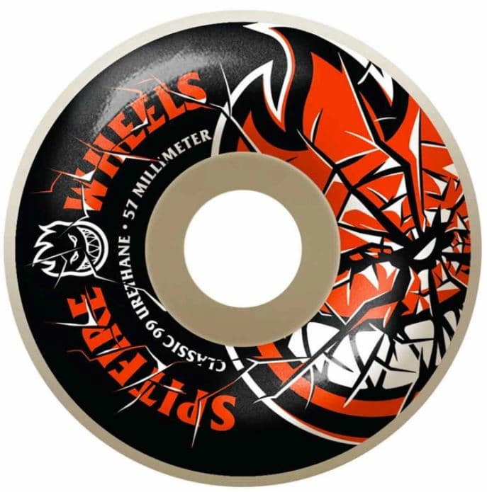 Spitfire Wheels – Shattered Bighead 57mm White/Red