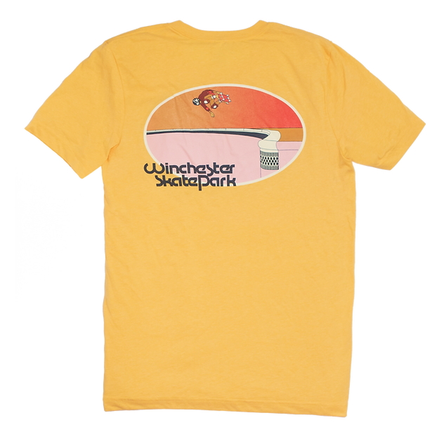 45RPM Vintage – Winchester Skatepark Tshirt Yellow