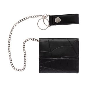Creature To the Grave Tri-Fold Chain Wallet Black