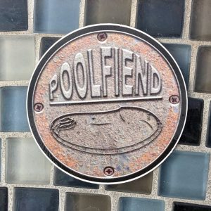 PoolFiend - The Badge - 3 inches vinyl color sticker
