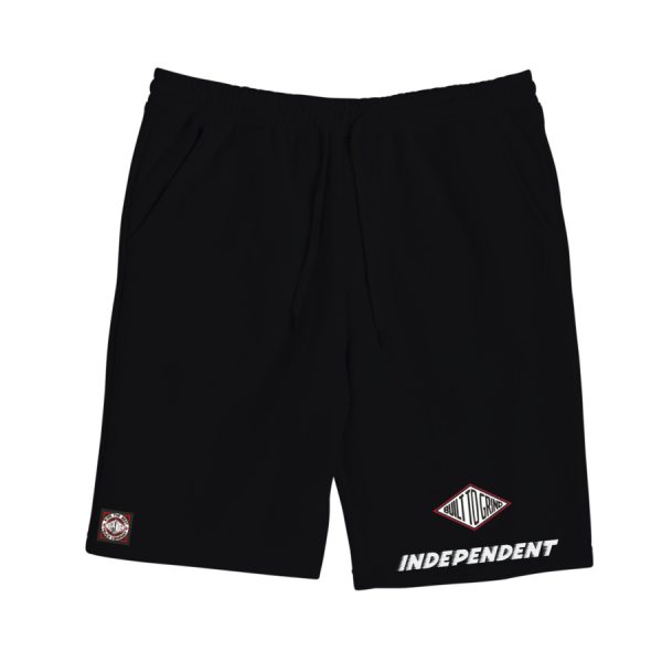 Independent - Built To Grind Shear Sweat Shorts - Black. The BTG Shear men's fleece sweat short features elastic and drawcord waist.