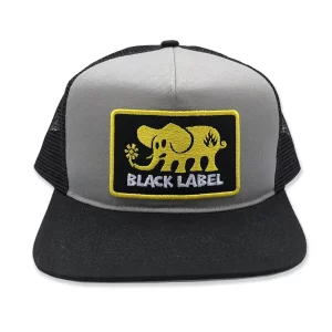 Black Label Elephant Mesh Hat - Black/Gray