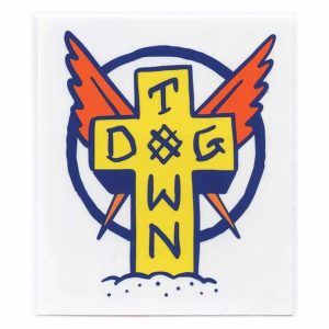 Dogtown Skateboards - Scratch Cross White Sticker