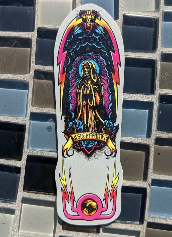 Dogtown Skateboards - Martinez Guadalupe Handshake Sticker Silver